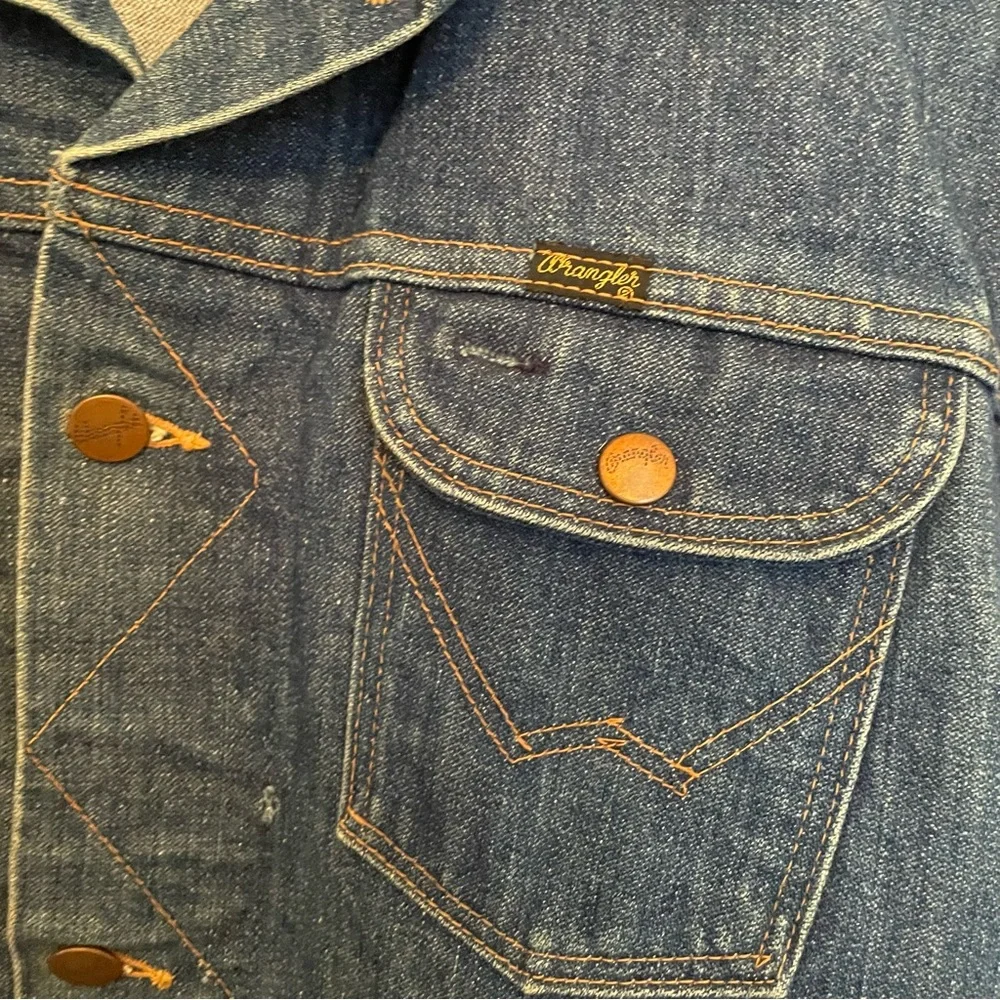 Vintage Wrangler Men’s Sleeveless‎ Denim Jacket With Patch Size 46 (2XL) 1970’s